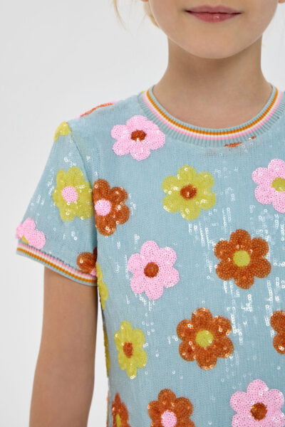 Платье нарядное с цветами из пайеток — изображение 10