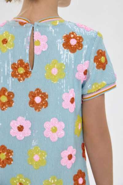 Платье нарядное с цветами из пайеток — изображение 11