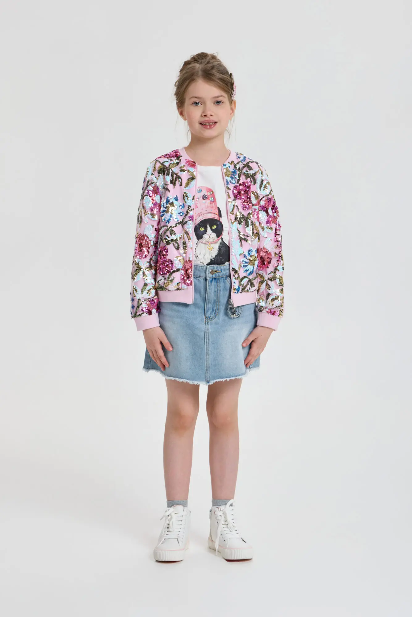 40.134 (1) Юбка джинсовая с декором — изображение 1