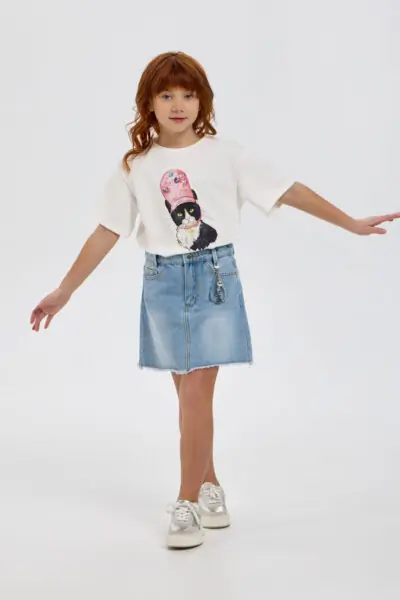 Юбка джинсовая с декором — изображение 11