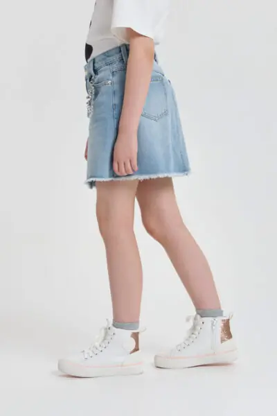 Юбка джинсовая с декором — изображение 3