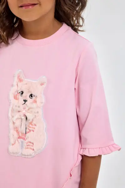 Платье трикотажное с аппликацией — изображение 9