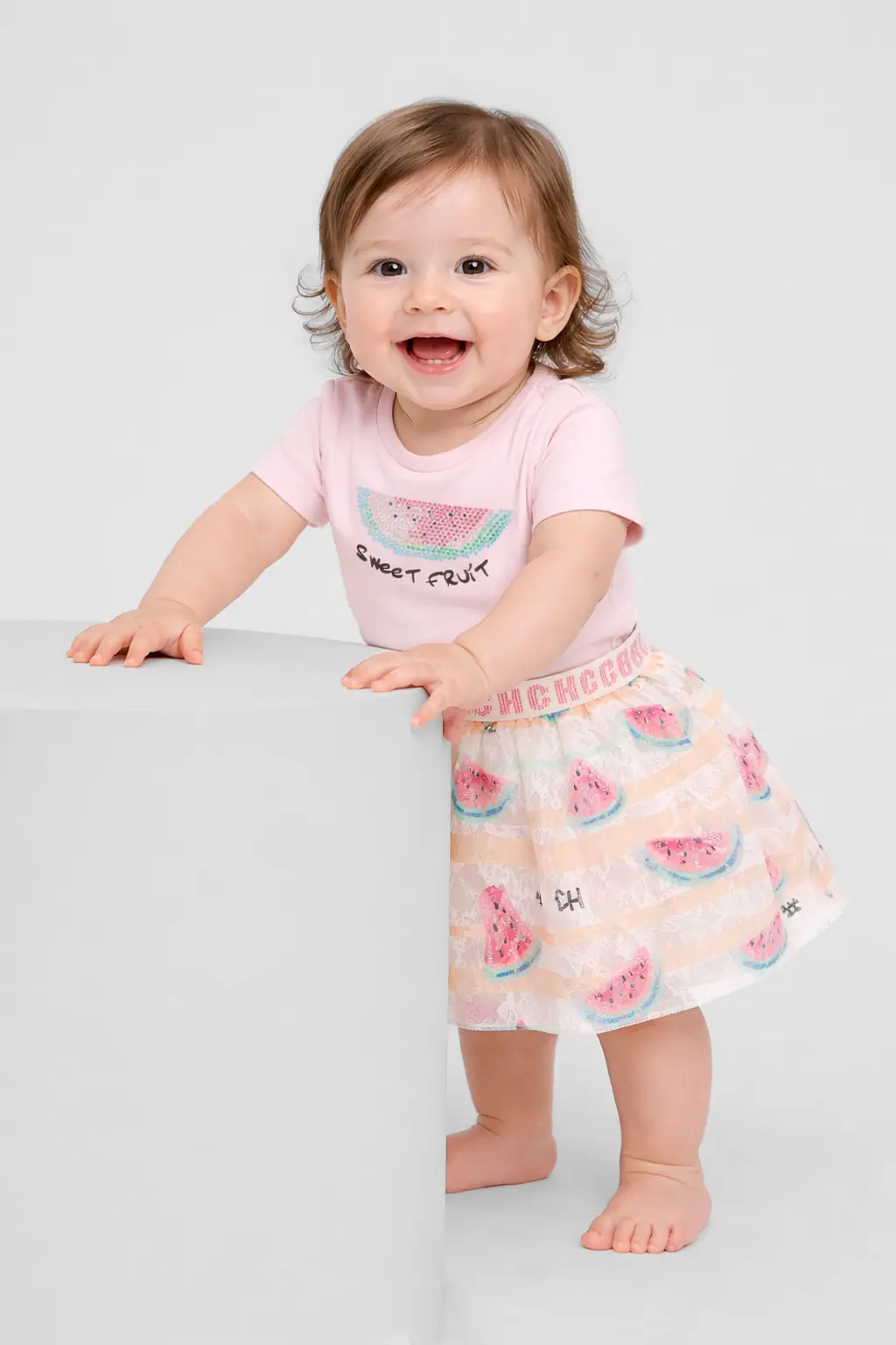 69.136 Юбка с принтом и кружевом — изображение 1