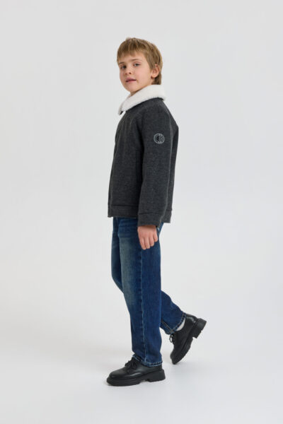 Куртка утепленная с декором и меховым воротником — изображение 3