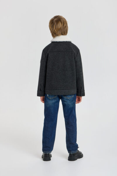 Куртка утепленная с декором и меховым воротником — изображение 4