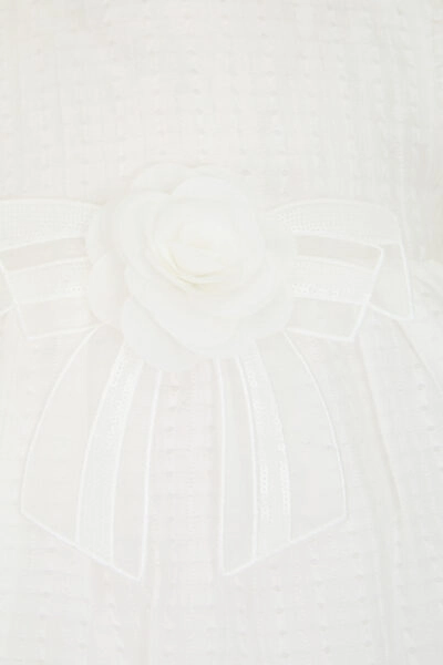 Платье нарядное с цветами в комплекте с повязкой — изображение 6