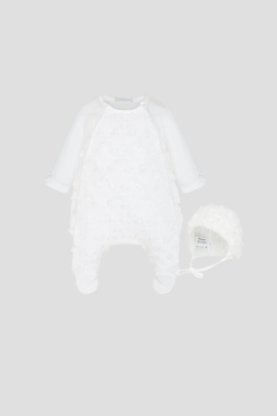 Комбинезон нарядный в комплекте с чепчиком — изображение 4