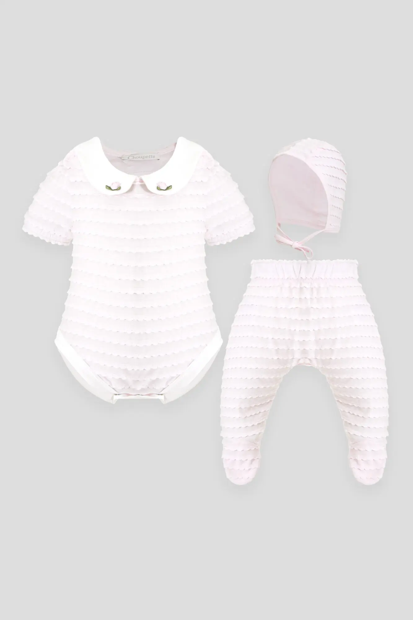 698.07 (1) Комплект трикотажа (боди, ползунки, чепчик) — изображение 1